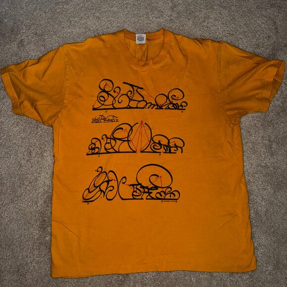 Supreme Connect the Dots Diagram Tee Mustard Yellow – Size L (2018 Graphic) - Picture 1 of 7
